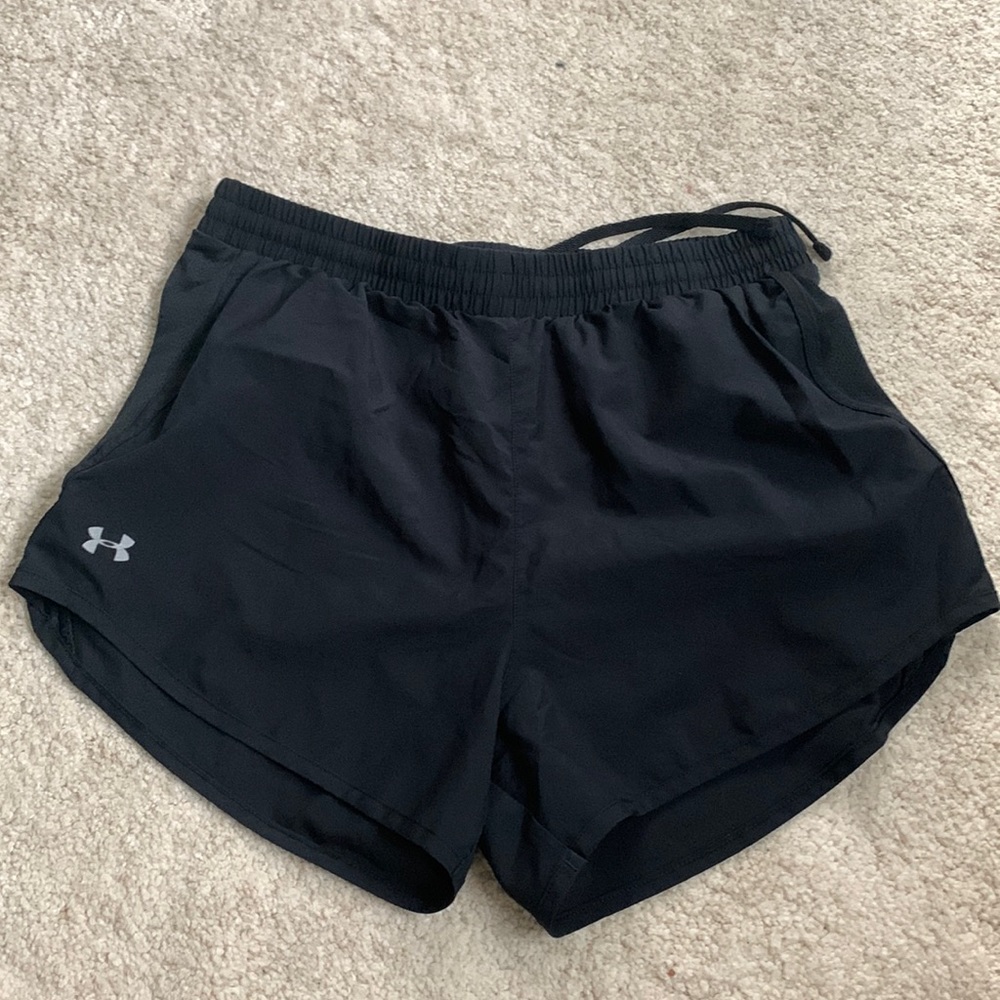 Under armour black athletic shorts heat gear